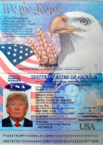 Образец перевода паспорта США